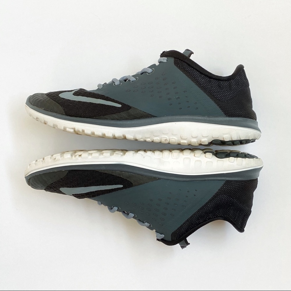 Nike gray black mesh area FS lite run 2 lace up athletic shoes - Picture 6 of 9